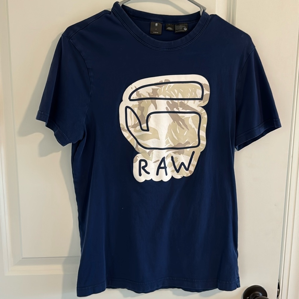 Navy G-star RAW graphic Tee Size S